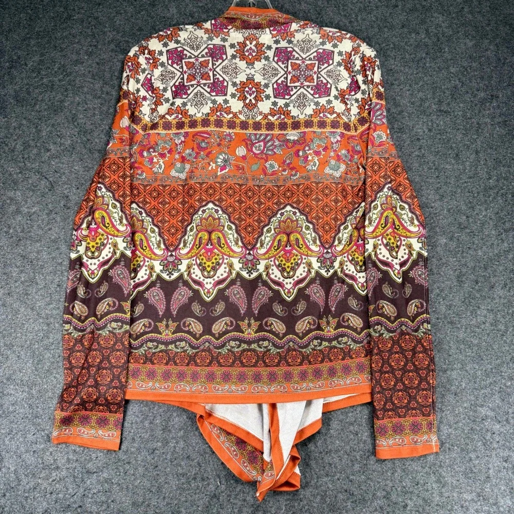 Flying‎ Tomato Open Front Cardigan, Paisley Print, Boho, Colorful, Womens